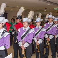 嗇色園聯校步操樂團表演