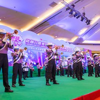 嗇色園聯校步操樂團表演