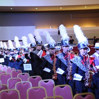 嗇色園聯校步操樂團表演