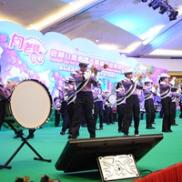嗇色園聯校步操樂團表演
