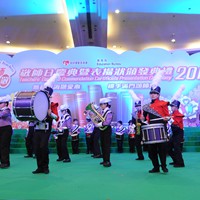 嗇色園聯校步操樂團表演